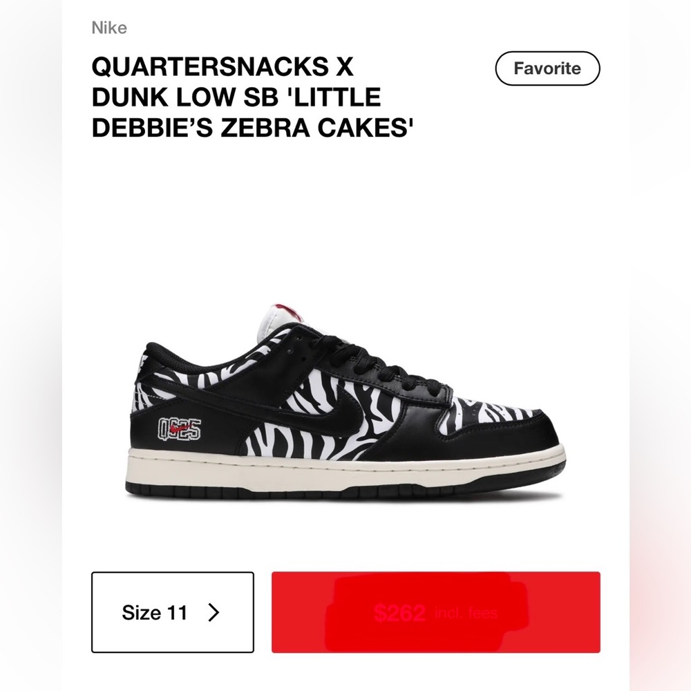 Nike Black and White Zebra Print Sneakers